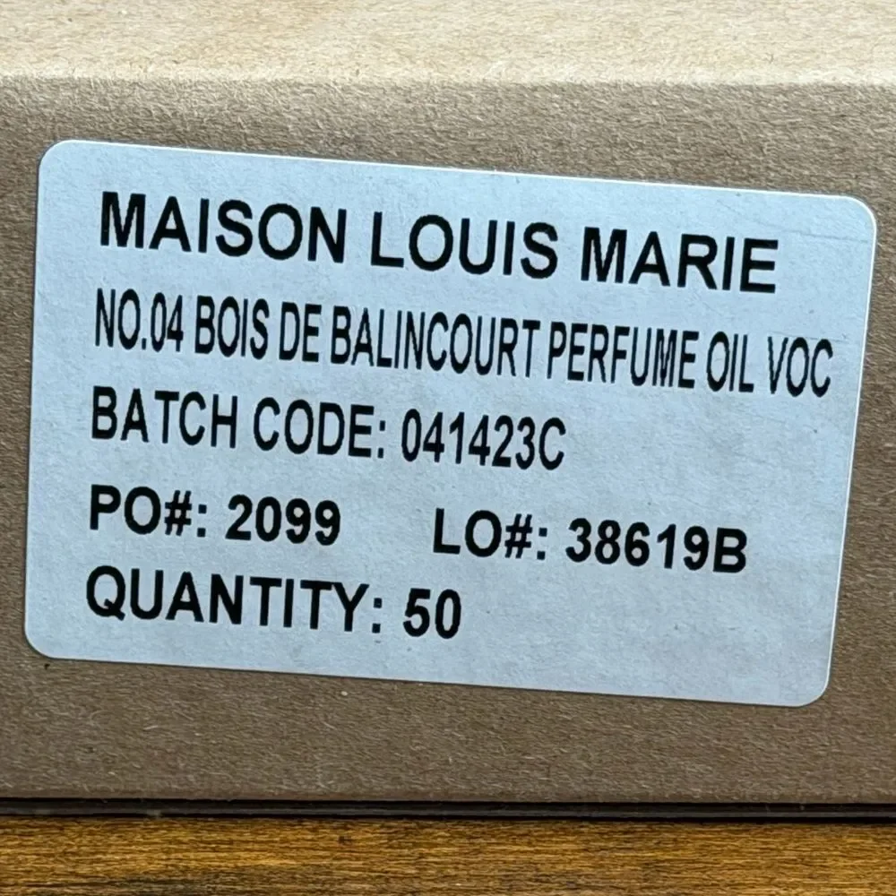 🌿 Maison Louis Marie No.04 Bois de Balincourt Perfume Oil Sample Set, Lot of 50 - Picture 10 of 14